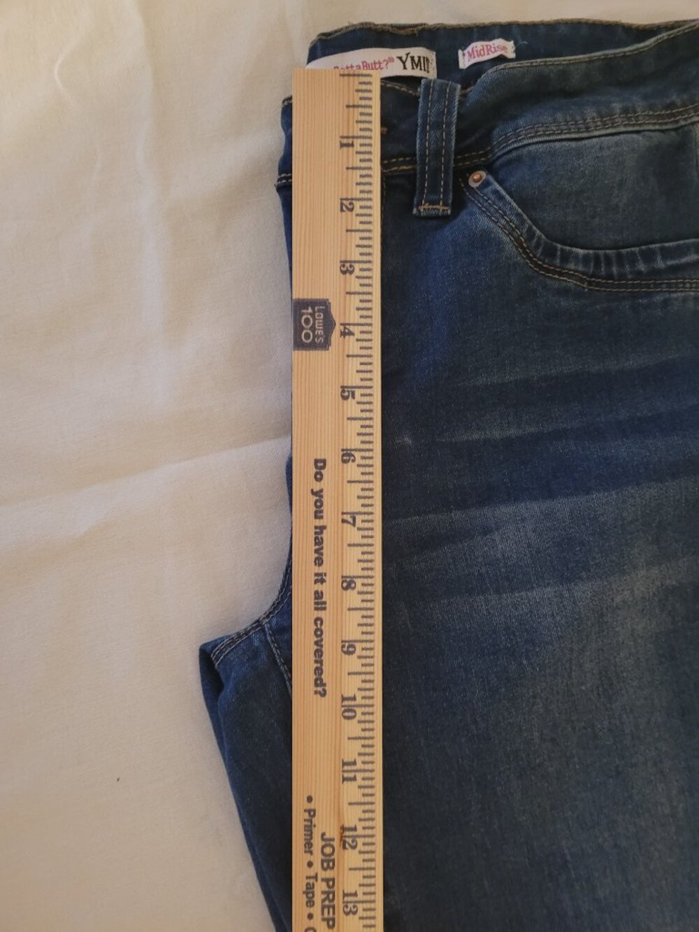 Blue Jeans YMI Size 9 Midrise Skinny - Picture 13 of 16